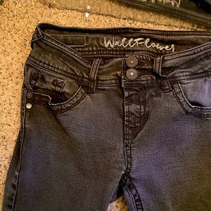 washed out black jeans